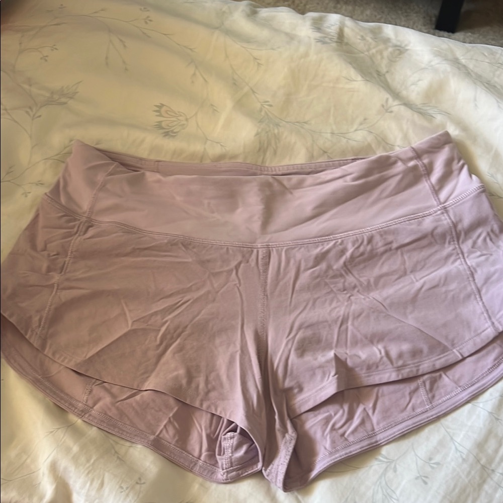 Lululemon lilac speed shorts
